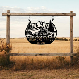 Custom Ranch Metal FamilyName Sign, Unique Family Gift, Personalized Metal Farmhouse Sign