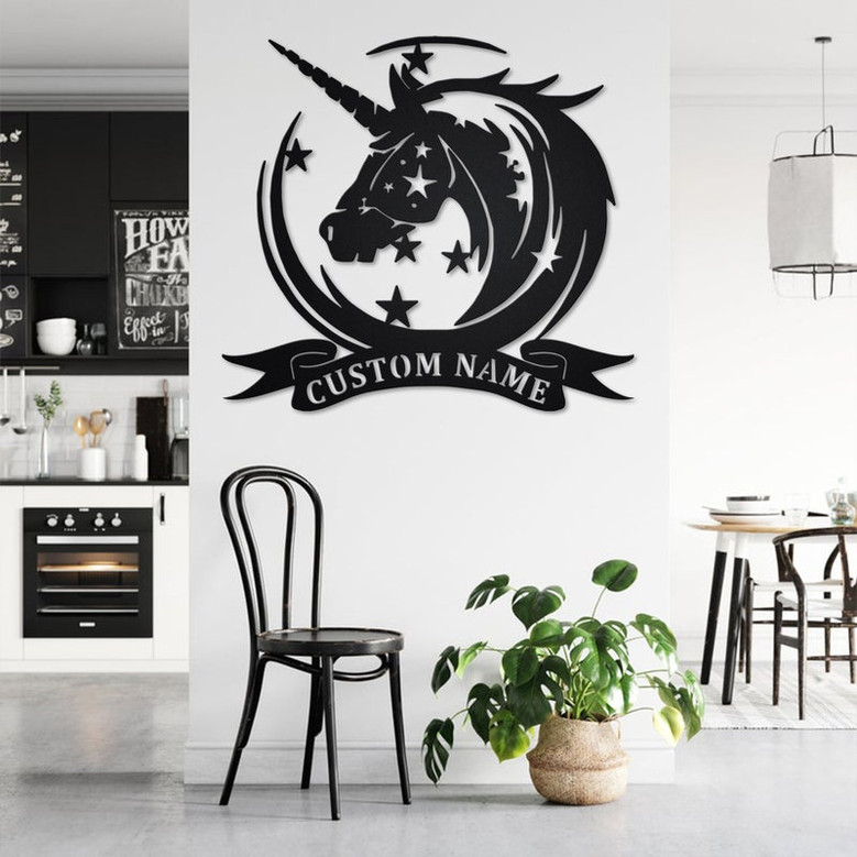 Custom Unicorn Metal Wall Art, Personalized Unicorn Name Sign Decoration For Room, Unicorn Home Decor, Custom Unicorn, Unicorn Lover Gift