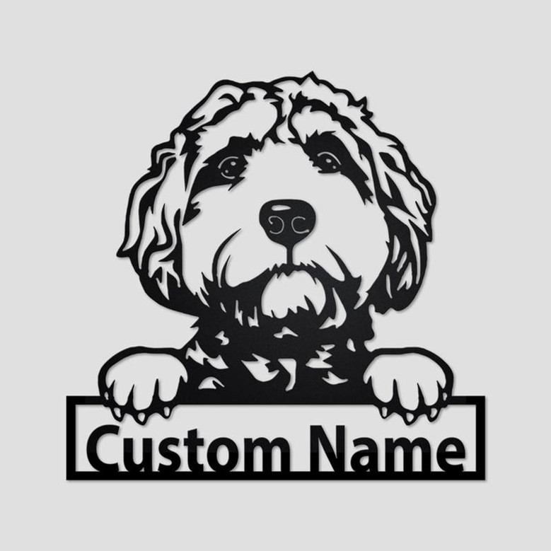 Personalized Goldendoodle Metal Sign| Goldendoodle Metal Wall Art| Dog Metal Sign | Goldendoodle Gift | Goldendoodle Lover Gift Goldendoodle