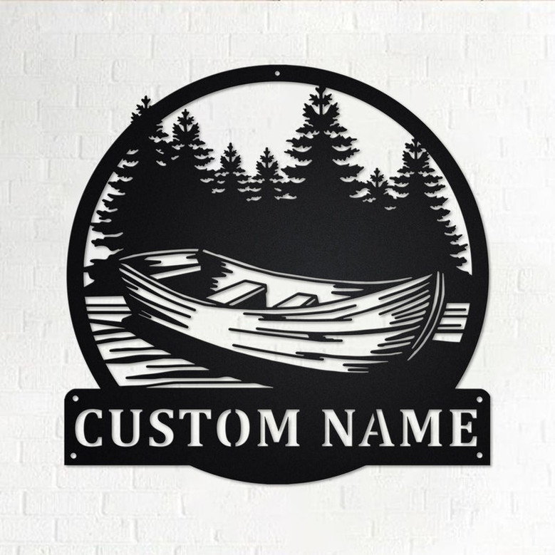 Custom Kayak Canoe Boat Metal Wall Art, Personalized Kayaker Name Sign Decoration For Room, Kayaking Metal Home Decor, Custom Kayaking