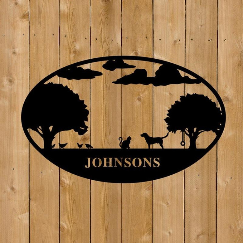 Custom Metal Farm Sign Metal Farm Sign Metal Wall Art Farmhouse Decor Family Name Sign Housewarming Metal Sign For Farmer