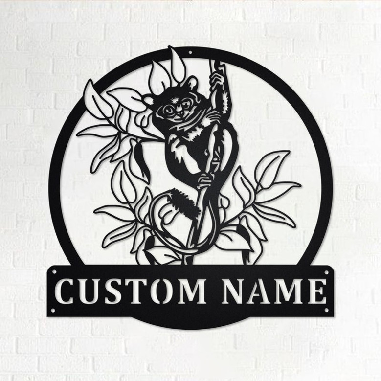 Custom Philippine Tarsier Metal Wall Art, Personalized Philippine Tarsier Name Sign Decoration For Room, Philippine Tarsier Home Decor
