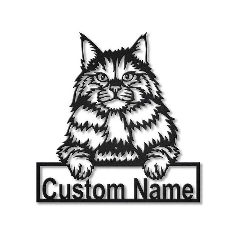 Personalized Siberian Cat Metal Sign Art | Custom Siberian Cat Metal Sign | Animal Gift | Pets Gift | Birthday Gift