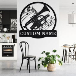 Custom Cornet Metal Wall Art, Personalized Cornet Teacher Name Sign Decoration For Room, Cornet Home Decor, Custom Cornet,Cornet Metal Decor