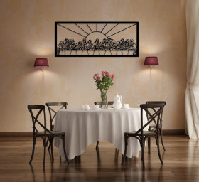 Jesus Last Supper Metal Wall Decor, Christian Metal Gift, Religious Decor, Leonardo Da Vinci Artwork