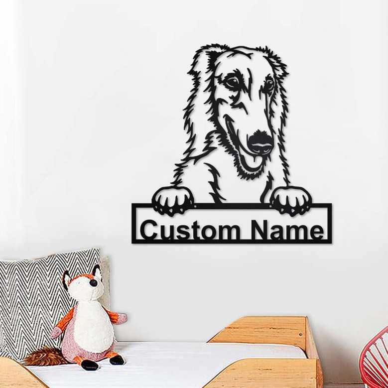 Personalized Borzoi Metal Sign | Borzoi Metal Wall Art | Dog Metal Sign | Dog Lover Gift | Borzoi | Custom Dog