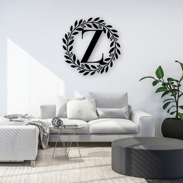 Personalized Classic Initial Metal Sign | Metal Wall Art | Housewarming gift | Wedding gift | Door hanger | Initial Wall Decor | Last Name