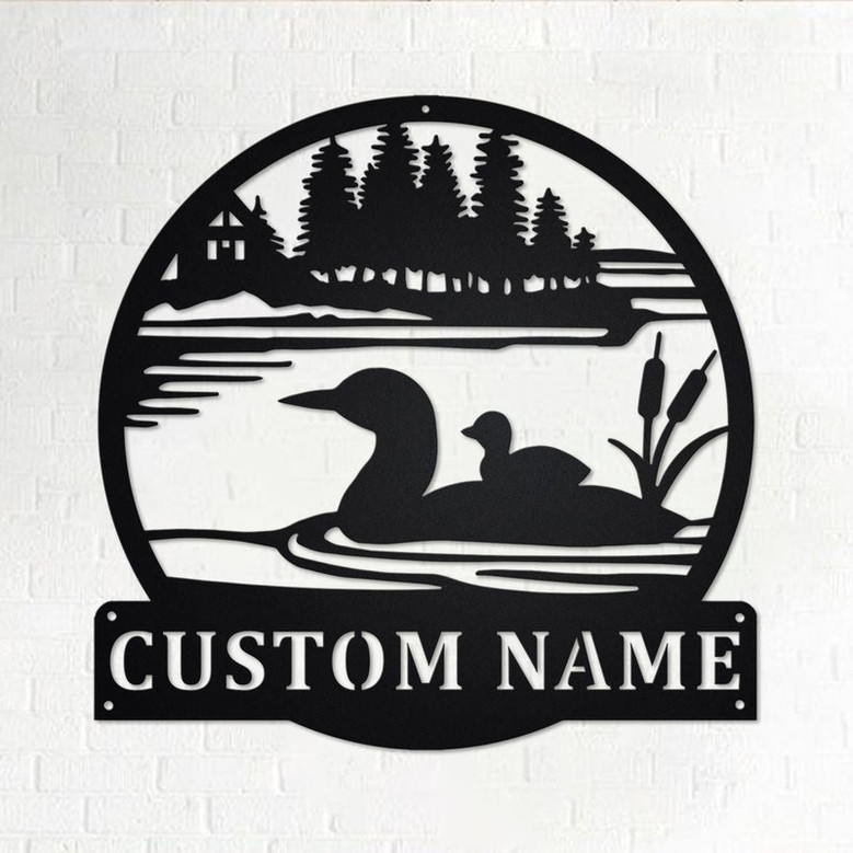 Custom Loon Duck Metal Wall Art, Personalized Loon Duck Name Sign Decoration For Room, Loon Duck Home Decor,Custom Loon Duck,Loon Duck Lover