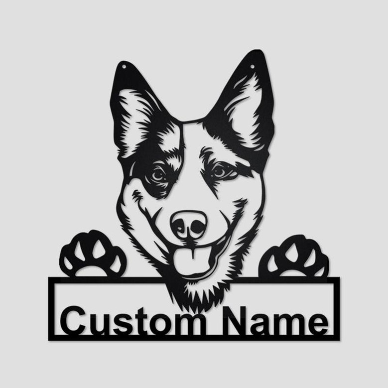 Personalized Australian Cattle Dog Metal Sign | Australian Cattle Dog Metal Wall Art | Dog Metal Sign | Australian Cattle Dog Lover Gift|