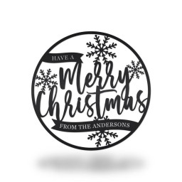 Custom Have A Merry Christmas Metal Sign, Housewarming Gift For Christmas