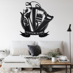 Custom Handyman Metal Wall Art, Personalized Handyman Name Sign Decoration For Room, Handyman Home Decor, Custom Handyman, Handyman