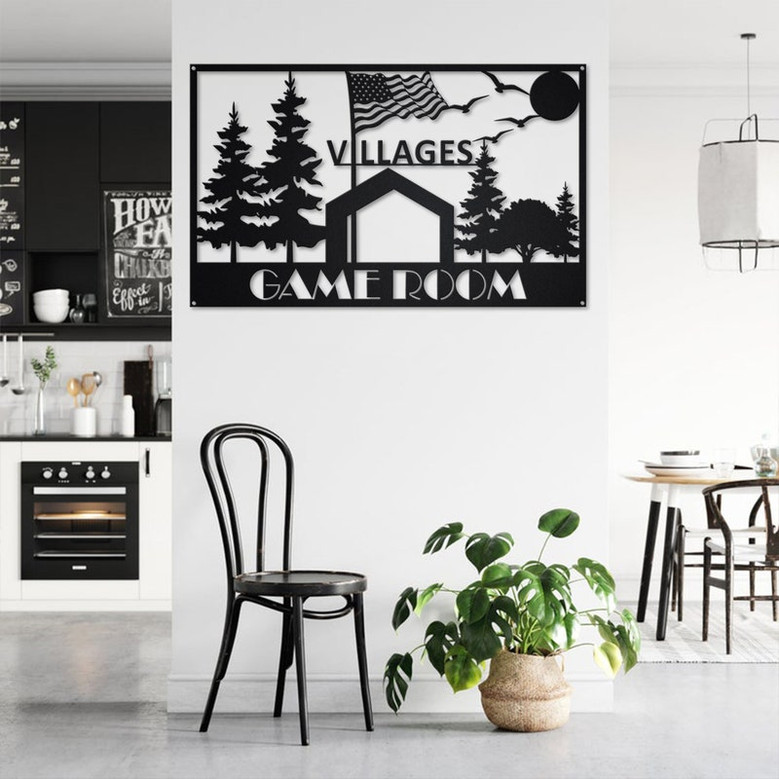 Custom Game Room Metal Wall Art, Personalized Game Room Name Sign Decoration For Room, Game Room Metal Home Decor, Custom Game Room