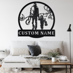 Custom Violin Father And Son Metal Wall Art, Personalized Violin Teacher Name Sign Decoration For Room, Violin Home Decor, Custom Violin