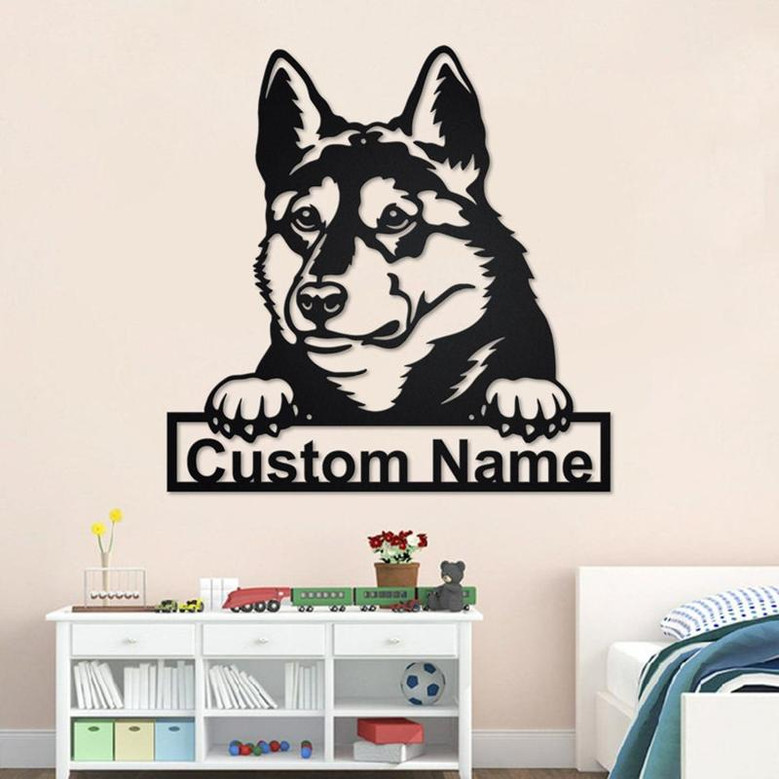 Custom West Siberian Laika Dog Metal Wall Art, Personalized West Siberian Laika Name Sign Decoration For Room,West Siberian Laika Home Decor