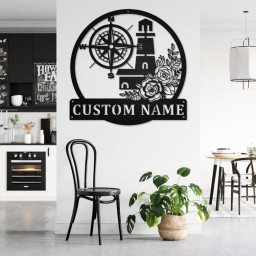 Custom Lighthouse Metal Wall Art, Personalized Lighthouse Name Sign Decoration For Room, Lighthouse Home Decor, Custom Lighthouse,Lighthouse