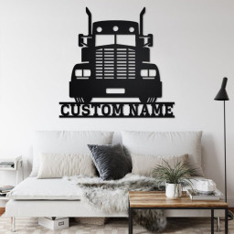 Custom Truck Car Metal Wall Art, Personalized Truck Driver Name Sign Decoration For Room, Truck Car Home Decor, Custom Truck, Trucker Gift