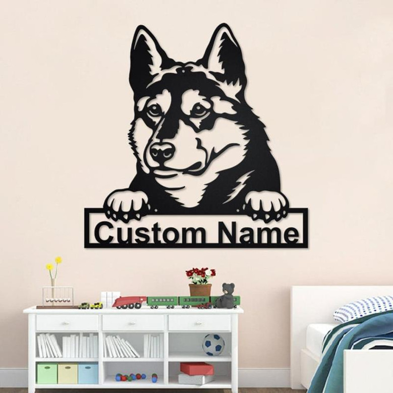 Personalized Laika Dog Cut Metal Sign, Dog Lover Custom Name Metal Wall Art, Laser Cut Metal Signs Laika Dog