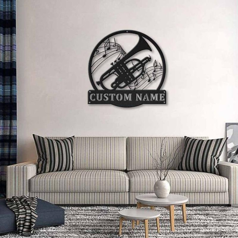Personalized Cornet Music Metal Sign Art | Custom Cornet Music Metal Sign | Cornet Gifts for Men | Cornet Gift | Music Gift