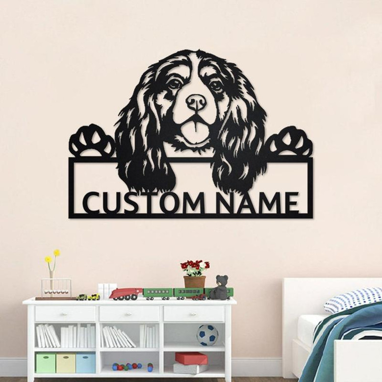 Personalized Cavalier King Charles Spaniel Metal Sign | Dog Metal Wall Art | Dog Metal Wall Decor | Custom Cavalier King Charles Spaniel