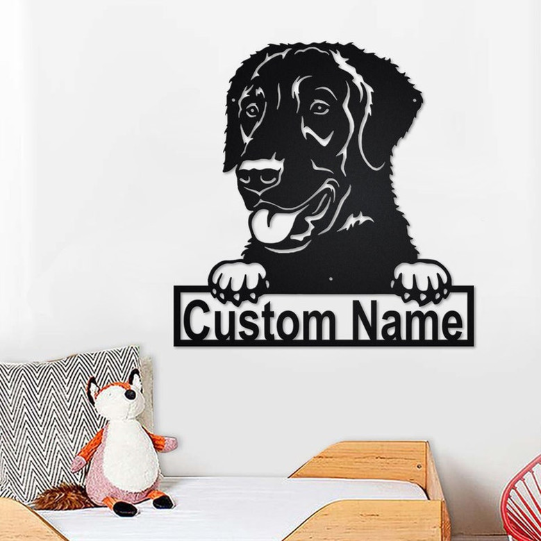 Personalized Curly-Coated Retriever Metal Sign | Dog Metal Wall Art | Dog Metal Wall Decor | Custom Curly-Coated Retriever Dog | Custom Dog