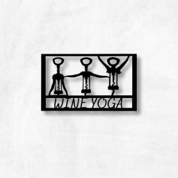 Metal Wine Yoga Sign Kitchen Decor Outdoor Sign Outdoor Decor Wall Art Metal Sign Farmhouse Decor Mothers Day Gift Birthday Gift