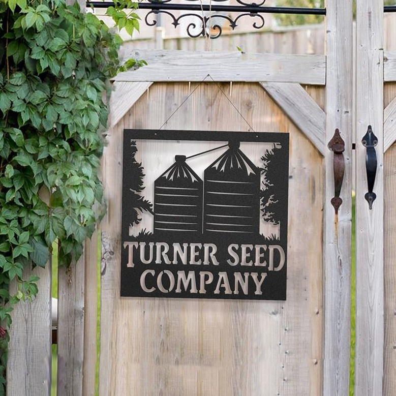 Custom Metal Silo Sign Metal Farm Sign Silo Indoor Or Outdoor Sign