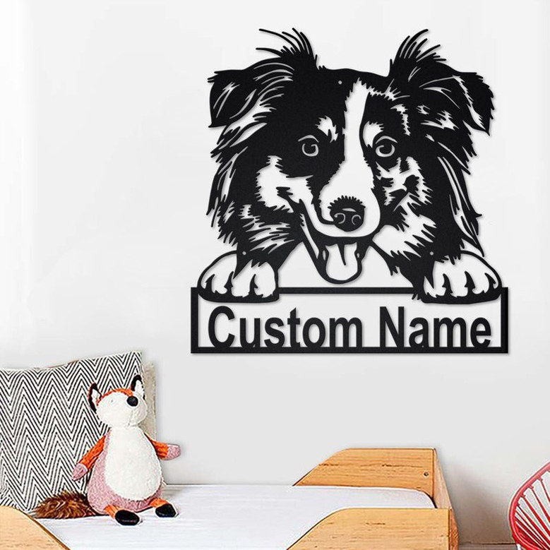 Personalized Australian Shepherd Metal Sign | Australian Shepherd Metal Wall Art | Dog Metal Sign | Australian Shepherd Lover Gift |Dog Gift