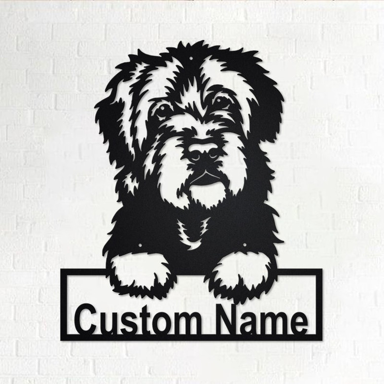 Custom Portuguese Water Dog Metal Wall Art, Personalized Portuguese Water Name Sign Decoration For Room, Portuguese Water Home Decor