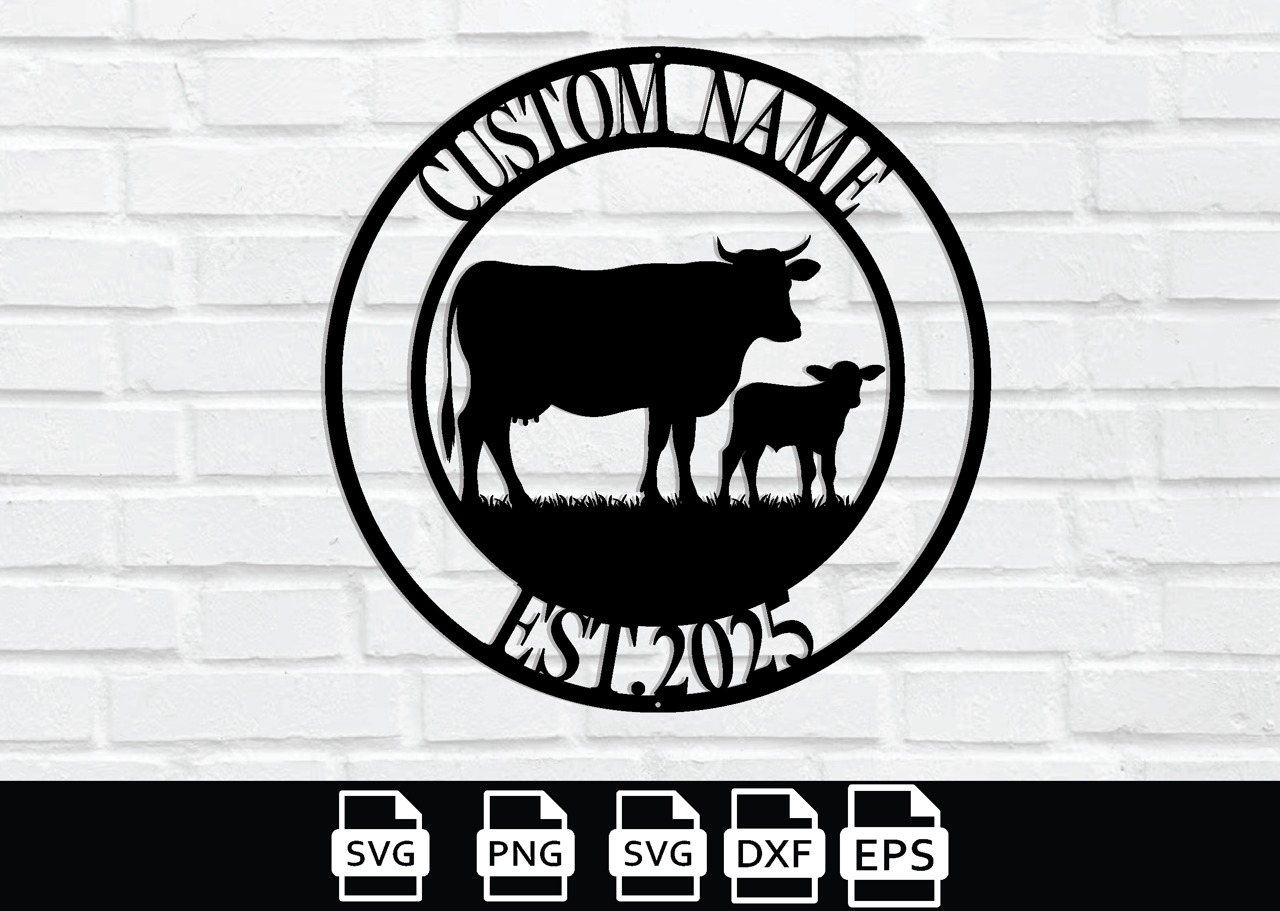 Custom Cow Metal Sign
