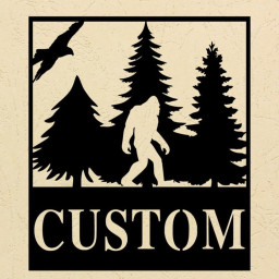Bigfoot Custom Metal Sign, Bigfoot Sign, Bigfoot, Sasquatch, Sasquatch sign, Metal sign, Gift, Wall sign, Custom Metal Sign,personalize sign