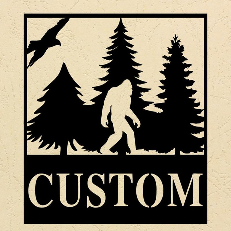 Bigfoot Custom Metal Sign, Bigfoot Sign, Bigfoot, Sasquatch, Sasquatch sign, Metal sign, Gift, Wall sign, Custom Metal Sign,personalize sign
