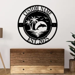 Custom Dolphin Metal Sign