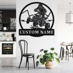 Custom ATV Rider Metal Wall Art, Personalized ATV Rider Name Sign Decoration For Room, Squad Biker Home Decor, Custom ATV Rider, Squad Biker