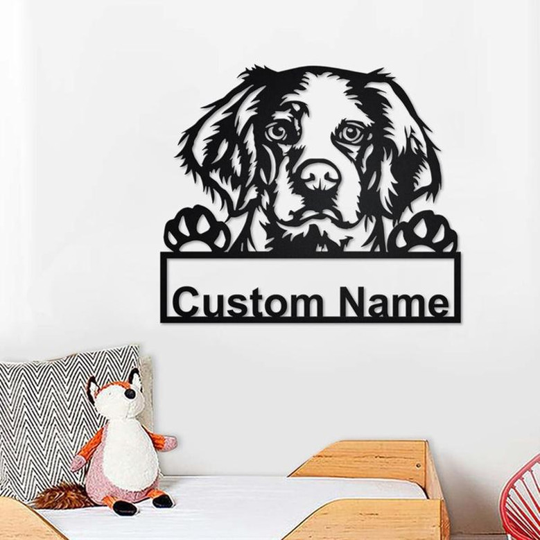 Personalized Brittany Spaniel Metal Sign | Brittany Spaniel Metal Wall Art | Dog Metal Sign | Dog Lover Gift | Custom Dog | Brittany Spaniel