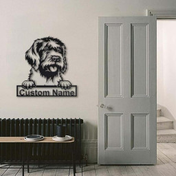 Personalized Wirehaired Pointing Griffon Dog Metal Sign Art | Custom Wirehaired Pointing Griffon Metal Sign | Dog Gift | Animal Funny
