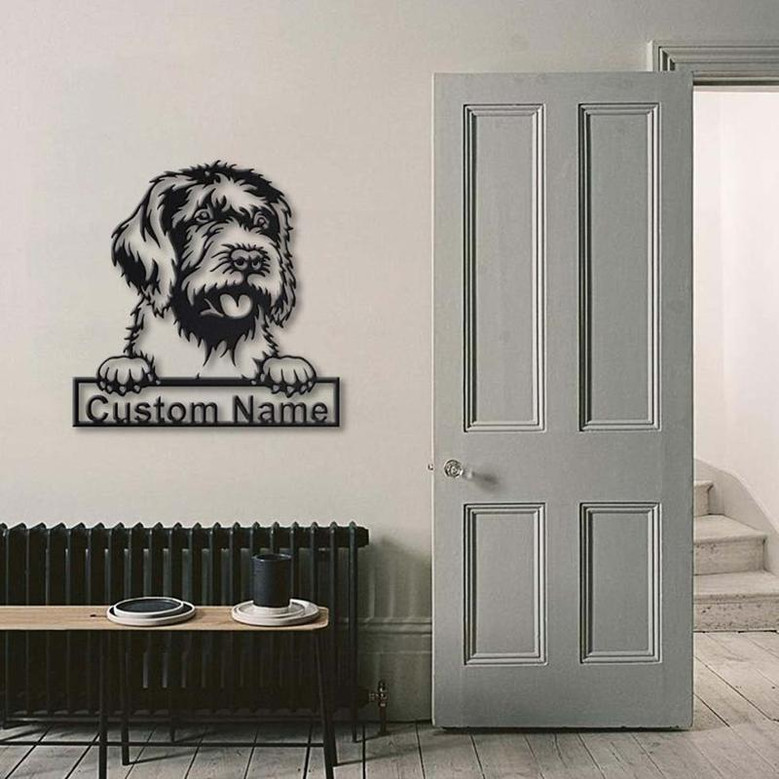 Personalized Wirehaired Pointing Griffon Dog Metal Sign Art | Custom Wirehaired Pointing Griffon Metal Sign | Dog Gift | Animal Funny