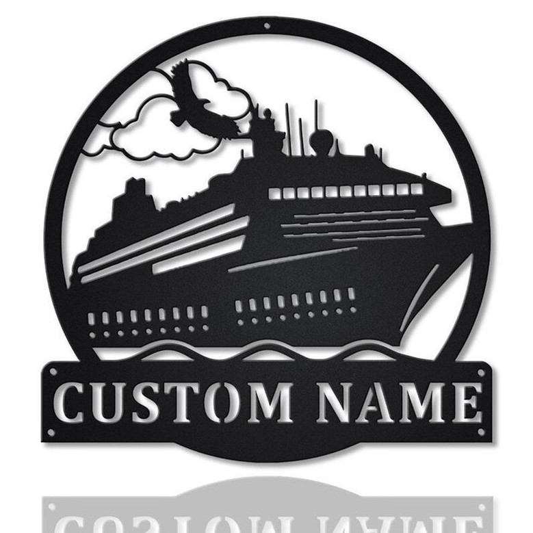 Personalized Ship Metal Sign Art | Custom Ship Metal Sign | Ship Gifts for Men