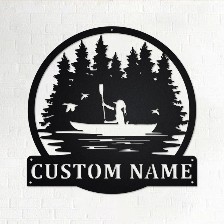 Custom Kayak Female Metal Wall Art,Personalized Kayak Name Sign Decoration For Room, Kayak Metal Home Decor, Custom Kayak , Kayak Female