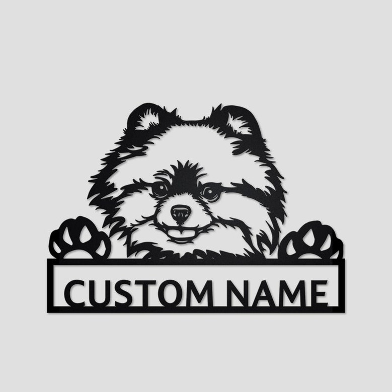 Personalized Pomeranian Metal Sign | Pomeranian Metal Wall Art| Dog Metal Sign| Pomeranian Gift| Dog Lover| Pomeranian Lover Gift Pomeranian