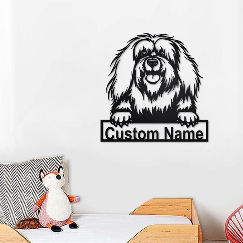 Personalized Bichon Lyon Metal Sign | Bichon Lyon Metal Wall Art | Dog Metal Sign | Dog Lover Gift | Bichon Lyon Lover Gift | Bichon Lyon