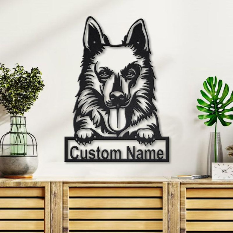 Personalized Swiss Shepherd Dog Metal Sign Art | Custom Swiss Shepherd Dog Metal Sign | Dog Gift | Animal Custom