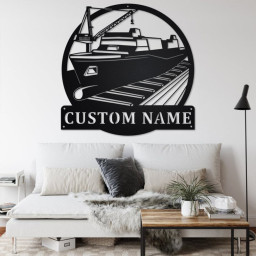 Custom Ship Building Metal Wall Art, Personalized Ship Building Name Sign Decoration For Room, Ship Building Metal Home Decor, Custom Ship