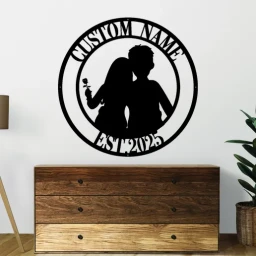 Couple Valentine Metal sign