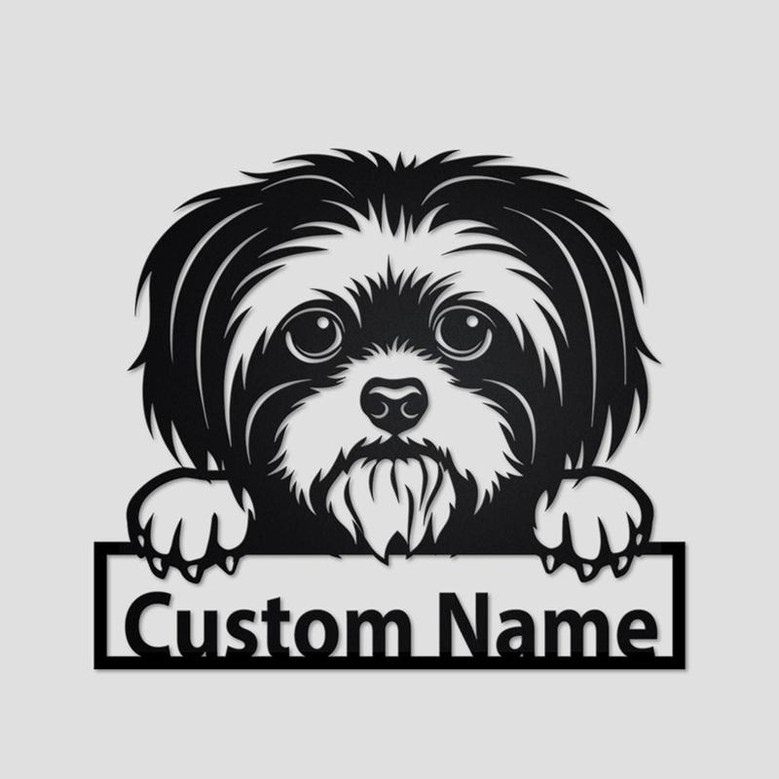 Personalized Shih Tzu Metal Sign | Shih Tzu Metal Wall Art | Dog Metal Sign | Shih Tzu Gift | Dog Lover | Shih Tzu Lover Gifts | Shih Tzu