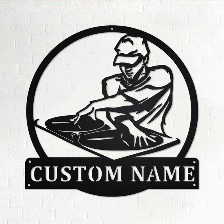 Custom Disc Jockey Metal Wall Art, Personalized Disc Jockey Name Sign Decoration For Room, Disc Jockey Home Decor, Custom Disc Jockey
