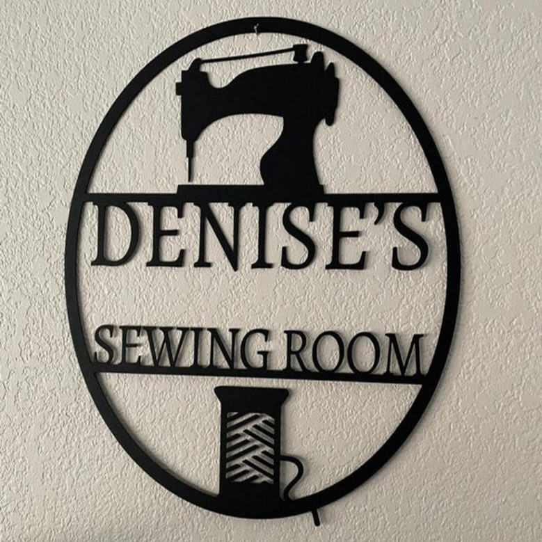 Sewing Room Sign, Personalized Sewing Sign. Metal Sewing Sign, Gift For Her, Gift For Grandma Gift For Mom, Grandma