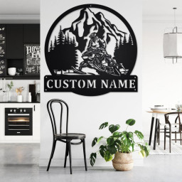 Custom Snowmobile Jump Metal Wall Art, Personalized Snowmobiler Name Sign Decoration For Room, Snowmobile Metal Home Decor,Custom Snowmobile