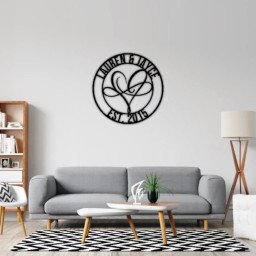Infinity Sign Containing Names-Personalized Metal Infinity Sign-Newlywed Gift