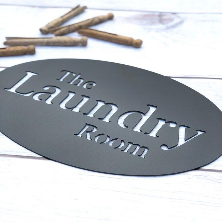 The Laundry Room Oval Metal Home Decor Metal Art Farmhouse Metal Sign Wedding Gift Housewarming Gift Laundry Room Sign Rustic Laundry