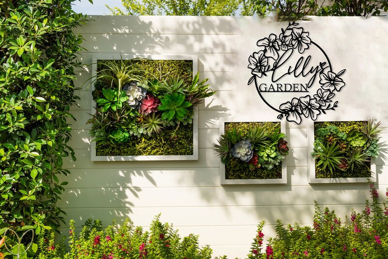 Your Name Metal Hanging Garden Sign, Custom Garden Wall Art, Personalized Gift, Outdoor Custom Decor